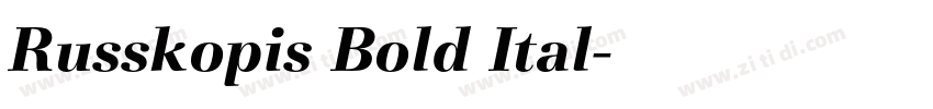Russkopis Bold Ital字体转换